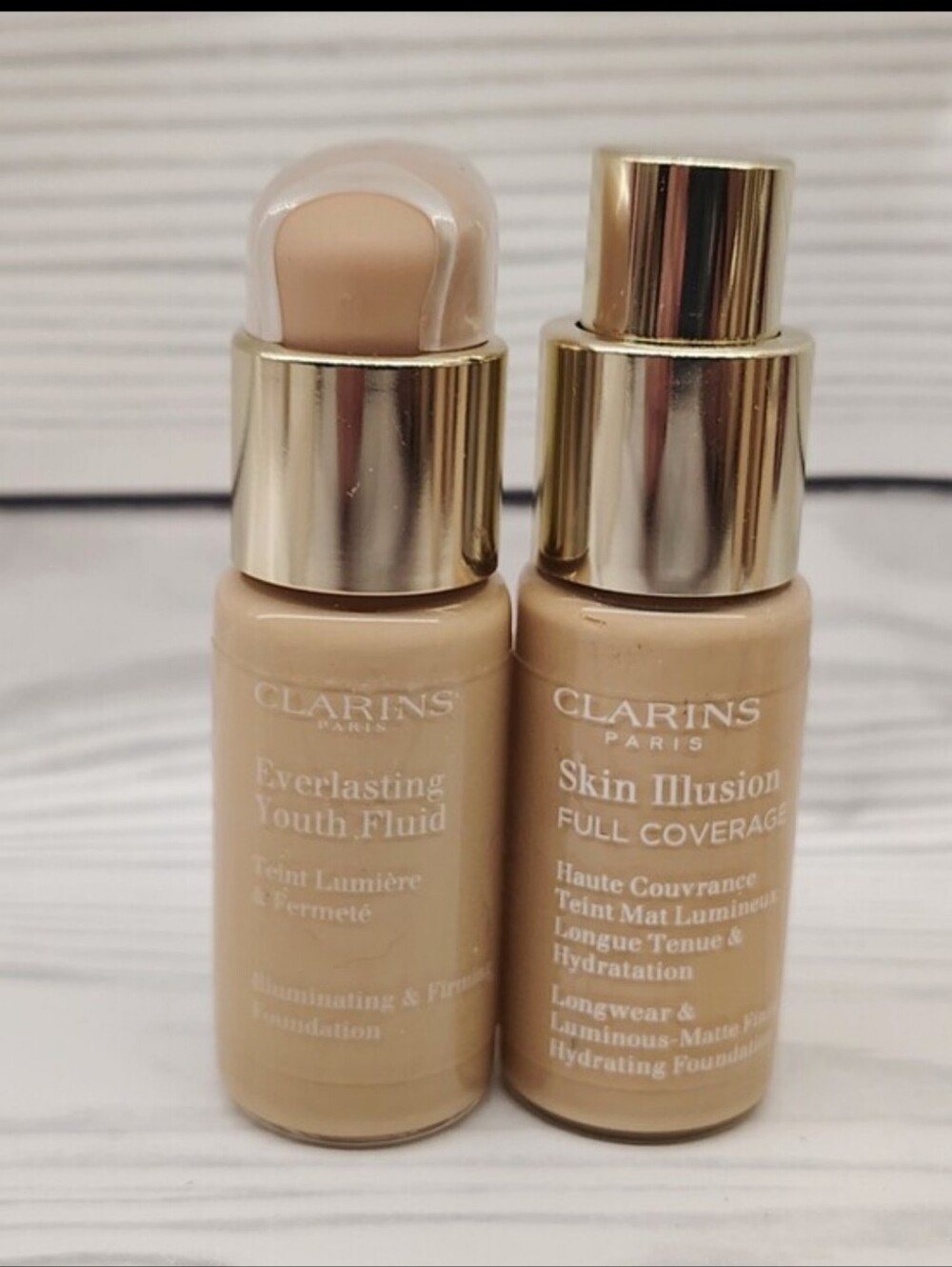 Clarins Skin Illusion Full Coverage Foundation & Everlasting Youth Fluid Makeup